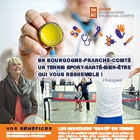Affiche modèle Sport Santé Bien-être pour les clubs : Ligue Bourgogne-Franche-Comté de Tennis