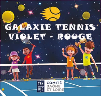 Galaxie Tennis Violet et Rouge : Comité de Tennis de Saône et Loire