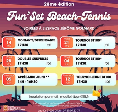 Fun Set Beach- Tennis : Ligue BFC de Tennis